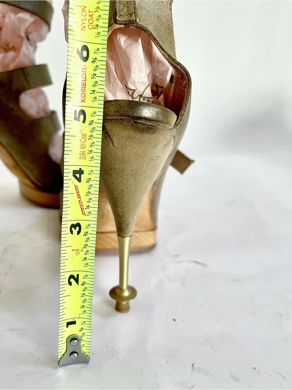 Vivienne Westwood Animal Toe Light Grey Leather Buckle Sandals Orb Heel US 7 - Picture 14 of 16